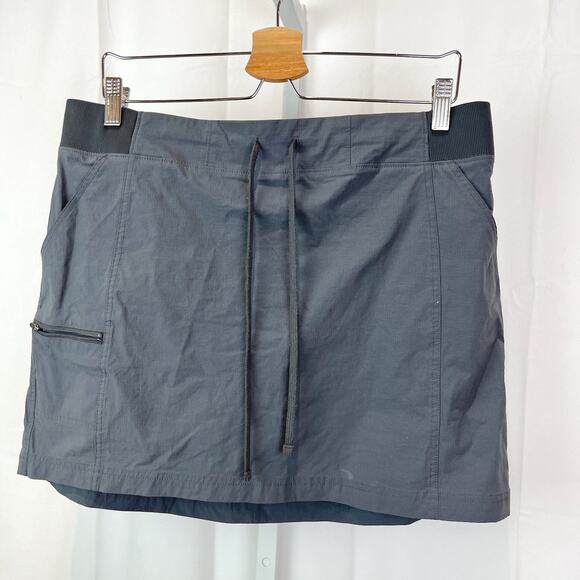 Eddie Bauer Pants - EDDIE BAUER  Size XL Pull On Skort Skirt with Shorts Nylon Ripstop Gray